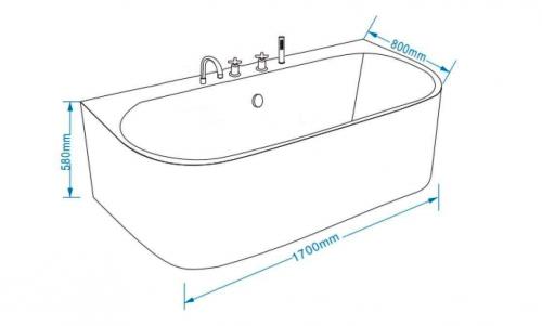 Акриловая ванна GROSSMAN GR-17075-1